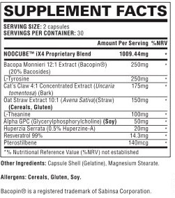 noocube brain supplement ingredients