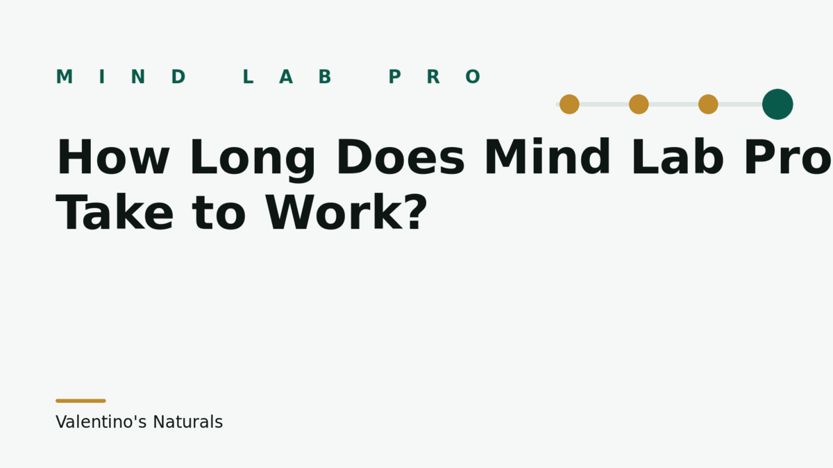 How Long Does Mind Lab Pro Take to Work?