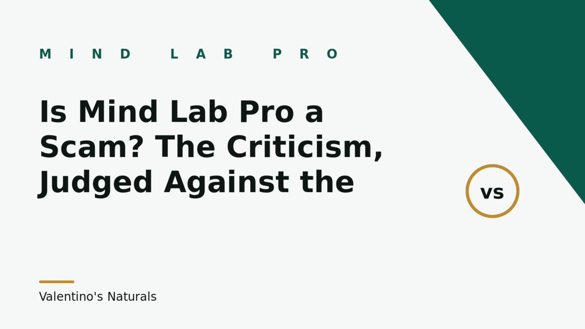 Is Mind Lab Pro a Scam? The Criticism, Judged Against the Label